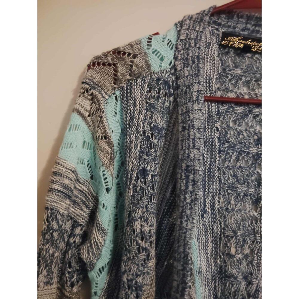 Absolutely Fabulous Women's Grey and Blue Cardigan Size‎ XL - Picture 3 of 4